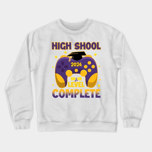 Senior Gamer 2024 High School Level Complete Gift for Men Women Crewneck Sweatshirt by tearbytea